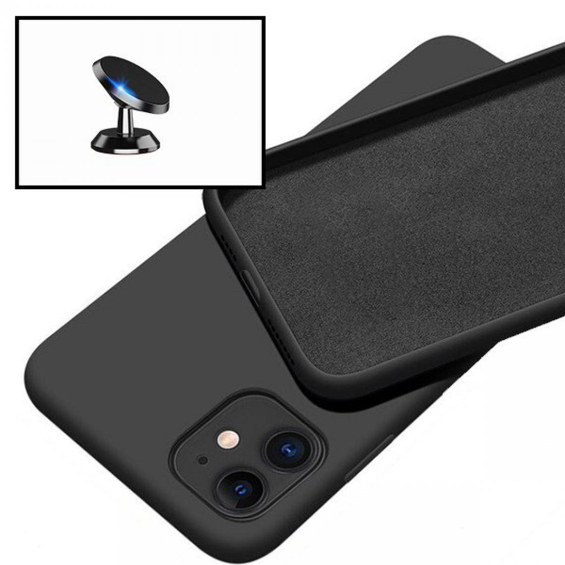 Phonecare - Kit Support Magnétique de Voiture + Coque en Silicone Liquide iPhone 13 Pro - Coque, étui smartphone