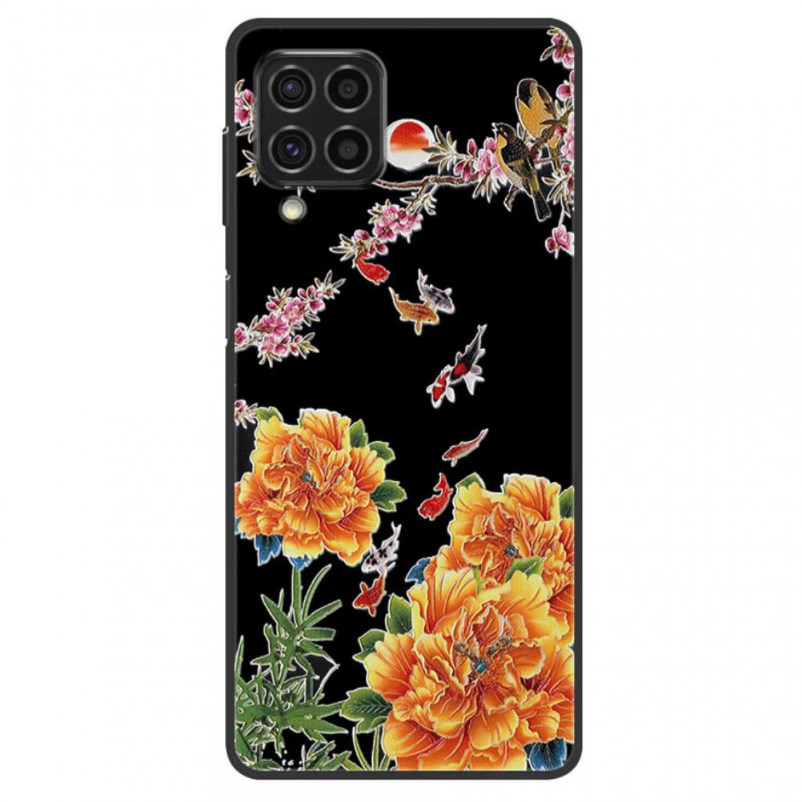 Other - Coque en TPU Impression de motifs en relief bien protégée Carpe et Fleur pour votre Samsung Galaxy F62/M62 - Coque, étui smartphone
