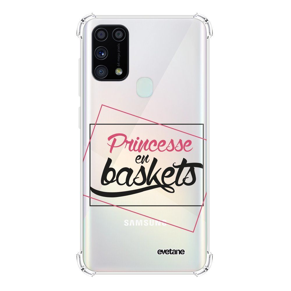 Evetane - Coque Samsung Galaxy M31 anti-choc souple avec angles renforcés transparente Princesse En Baskets Evetane - Coque, étui smartphone
