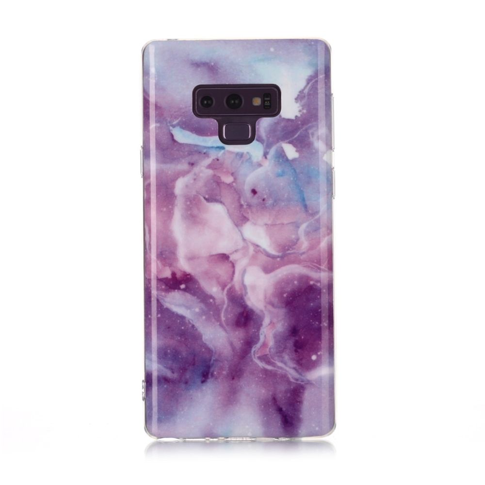 Wewoo - Coque Souple Pour Galaxy Note 9 Motif de dessin coloré Fabrication IMD Étui de protection en TPU étoile violette - Coque, étui smartphone