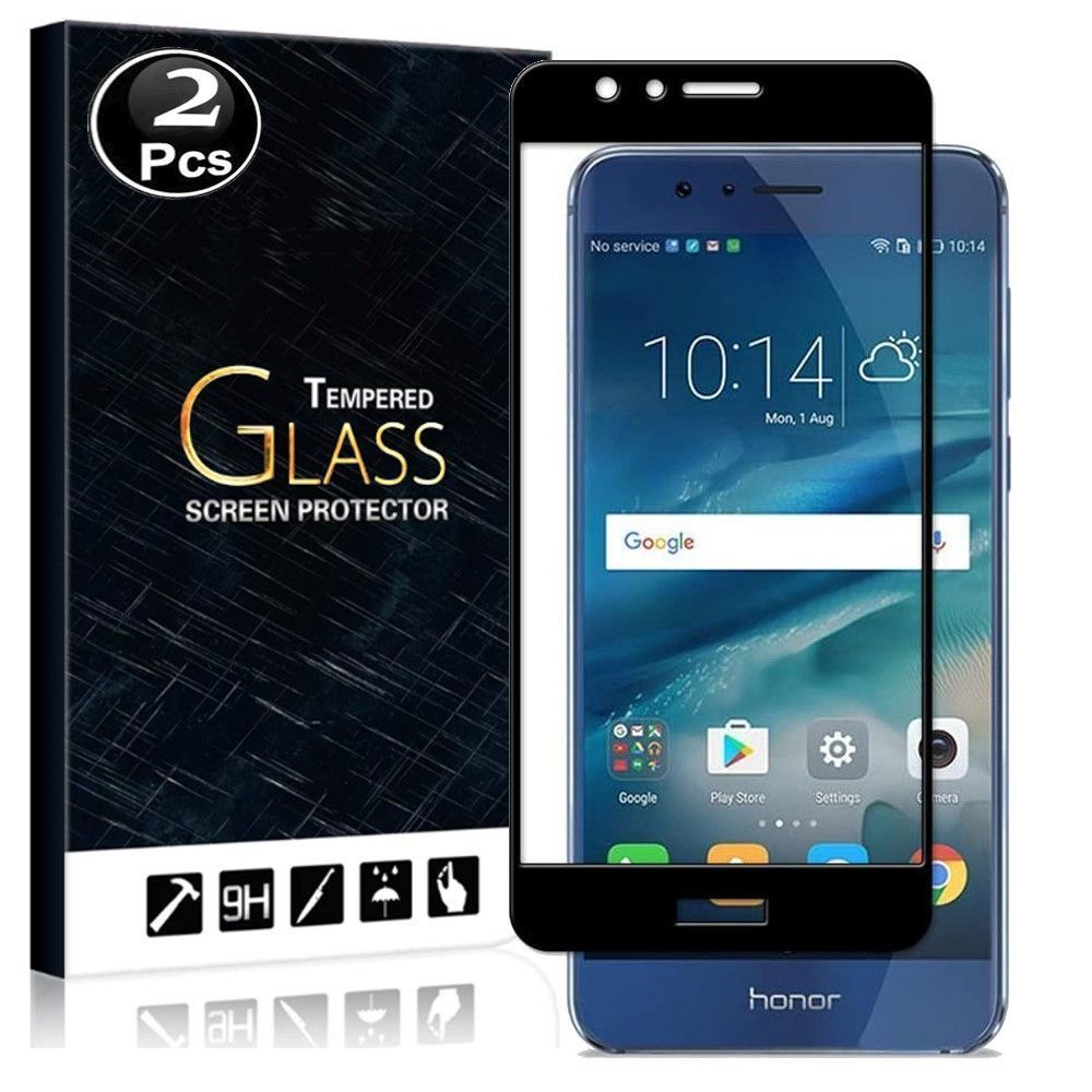 OtterBox - Huawei Honor 8 Vitre protection d'ecran en verre trempé incassable protection integrale Full 3D Tempered Glass FULL GLUE - [X2-Noir] - Autres accessoires smartphone