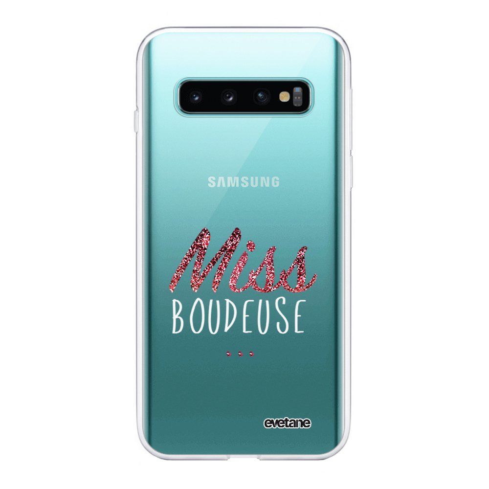 Evetane - Coque Samsung Galaxy S10 souple transparente Miss Boudeuse Motif Ecriture Tendance Evetane. - Coque, étui smartphone