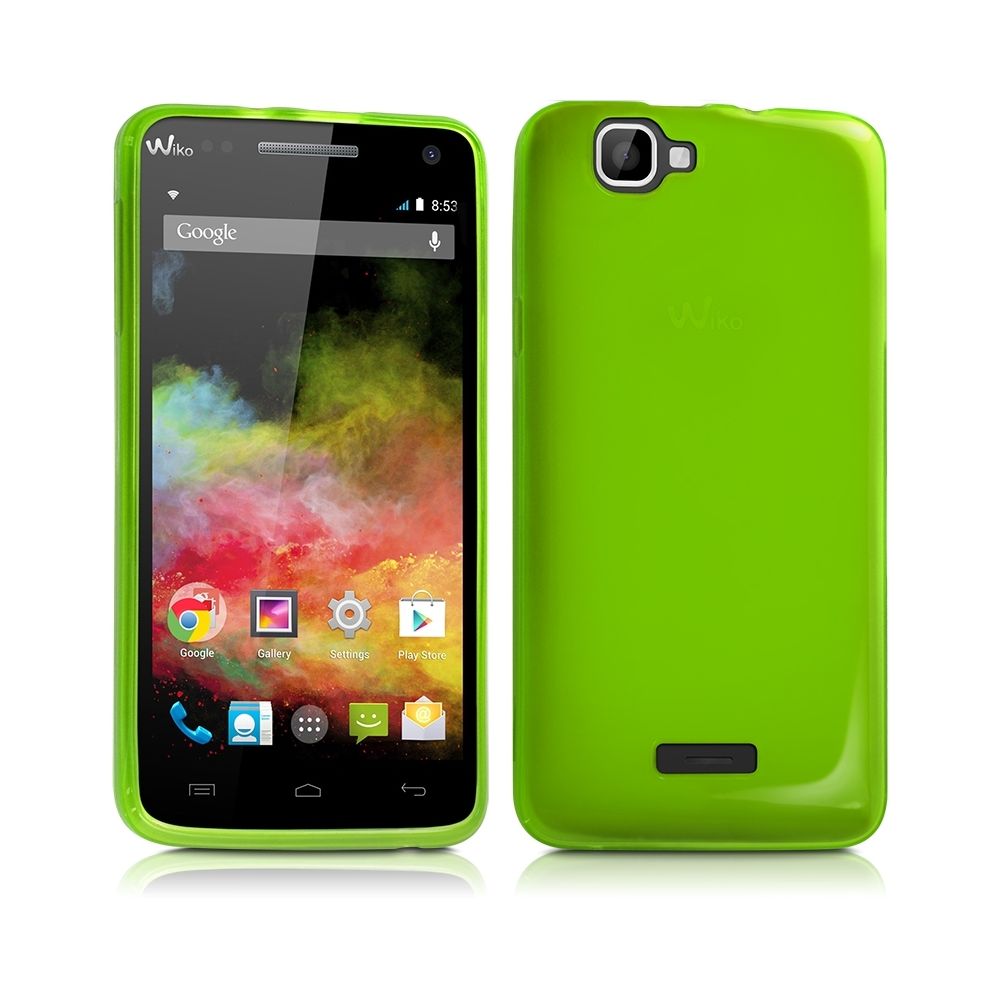 Karylax - Housse Etui Coque Semi Rigide Vert Translucide pour Wiko Rainbow + Film de Protection - Autres accessoires smartphone
