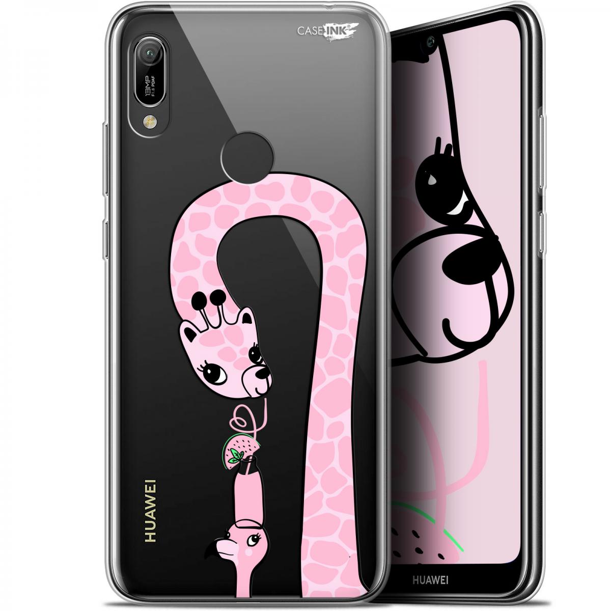 Caseink - Coque arrière Huawei Y6 2019 (6.1 ) Gel HD [ Nouvelle Collection - Souple - Antichoc - Imprimé en France] Summer Giraffe - Coque, étui smartphone
