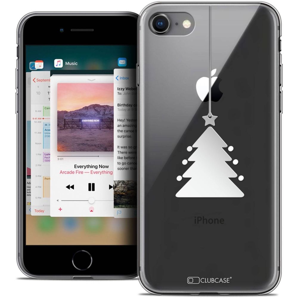 Caseink - Coque Housse Etui Apple iPhone 8 (4.7 ) [Crystal Gel HD Collection Noël 2017 Design Petit Arbre - Souple - Ultra Fin - Imprimé en France] - Coque, étui smartphone