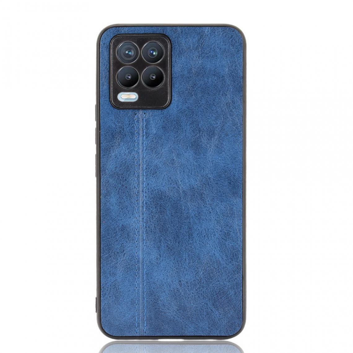 Other - Coque en TPU + PU Conception de ligne de couture bleu pour votre Realme 8/8 Pro 4G - Coque, étui smartphone