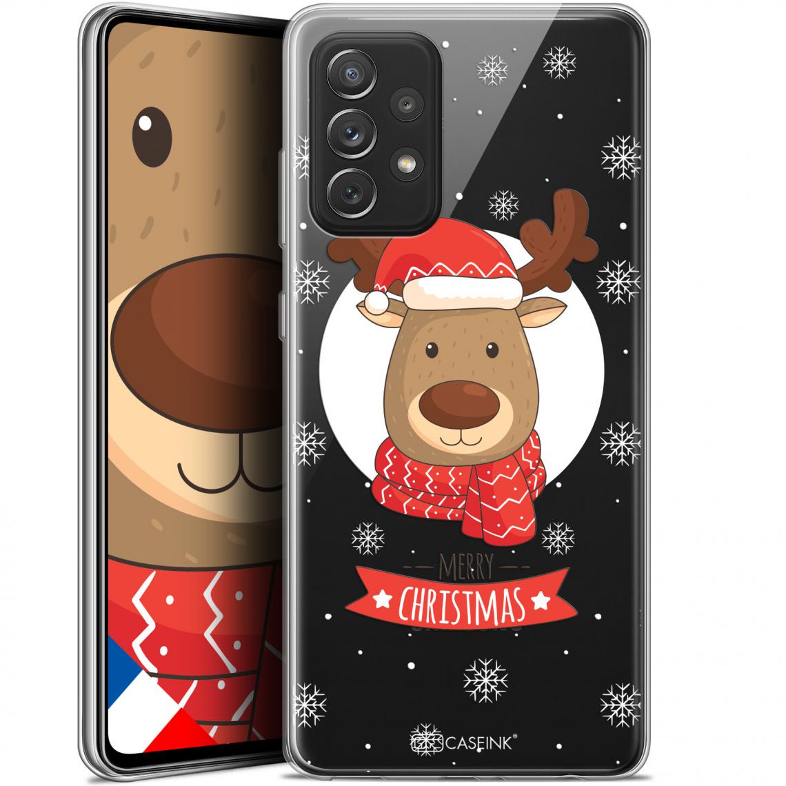 Caseink - Coque Pour Samsung Galaxy A72 4G/5G (6.7 ) [Gel HD Collection Noël 2017 Design Cerf à Echarpe - Souple - Ultra Fin - Imprimé en France] - Coque, étui smartphone