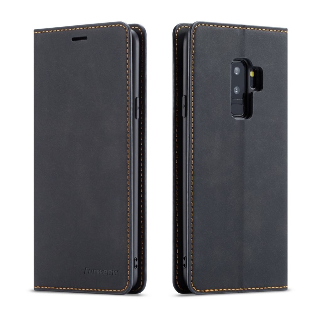 Wewoo - Coque Pour Galaxy S9 Forwenw Dream Series Oil Edge Fort Magnetism Étui à rabat horizontal en cuir avec support et fentes cartes et portefeuille et cadre photo noir - Coque, étui smartphone