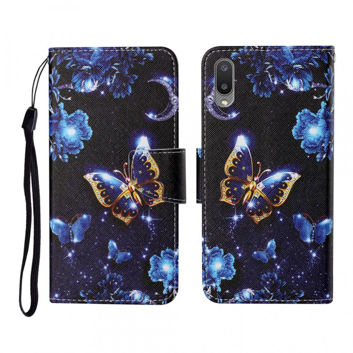 Other - Etui en PU Impression de motifs élégants Texture croisée avec support papillon pour votre Samsung Galaxy A02/M02 - Coque, étui smartphone
