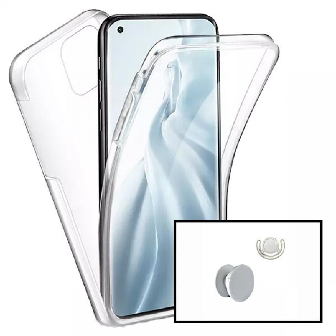 Phonecare - Kit Coque 3x1 360° Anti Choc + 1 GripHolder + 1 Support GripHolder Blanc pour Xiaomi Mi 11 Lite - Coque, étui smartphone