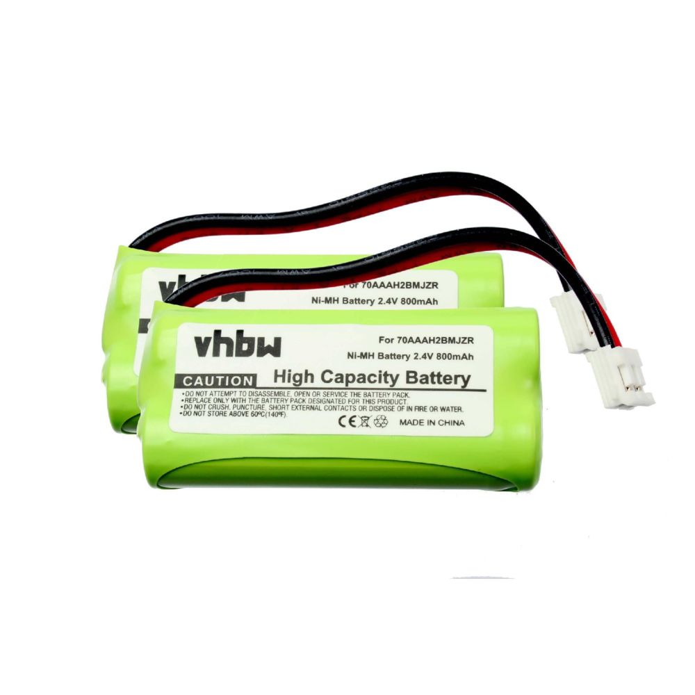 Vhbw - Lot de 2 batteries 800mAh vhbw pour téléphone fixe sans fil V Tech BATT-6010, BT184342, BT-184342, BT284342, BT-284342, BT8300, BT-8300 - Batterie téléphone
