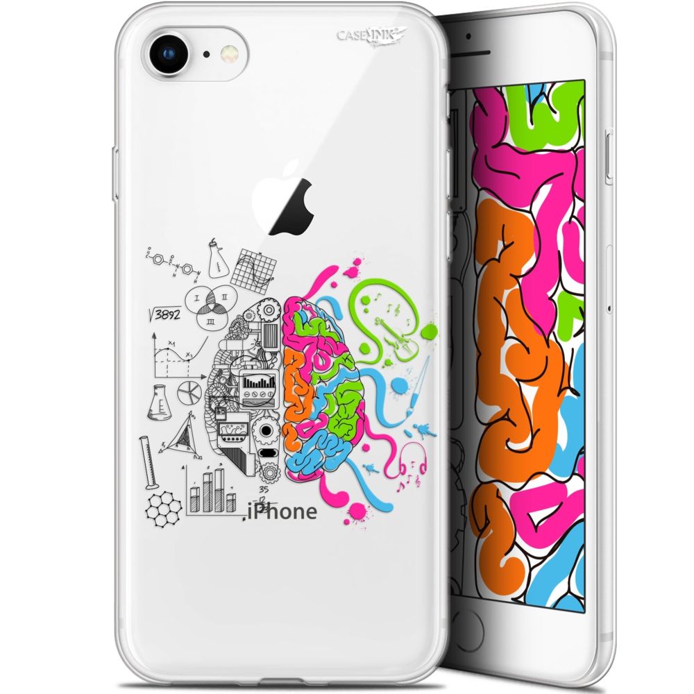 Caseink - Coque arrière Apple iPhone 7/8 (4.7 ) Gel HD [ Nouvelle Collection - Souple - Antichoc - Imprimé en France] Le Cerveau - Coque, étui smartphone