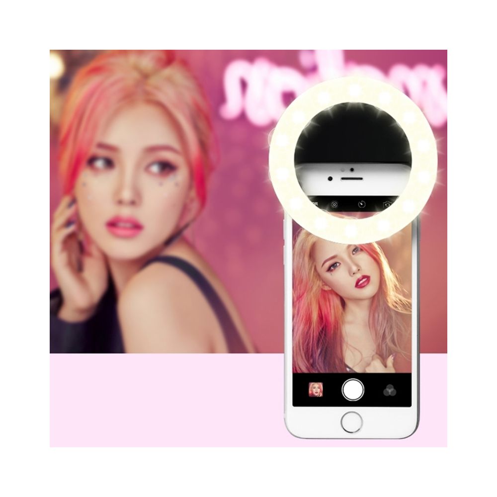 Wewoo - Monopode Selfie stick noir pour iPhone, Galaxy, Huawei, Xiaomi, LG, HTC et autres smartphone beauté d'ancre artefact 3 niveaux de luminosité Flash Light avec 33 LED Light, - Autres accessoires smartphone