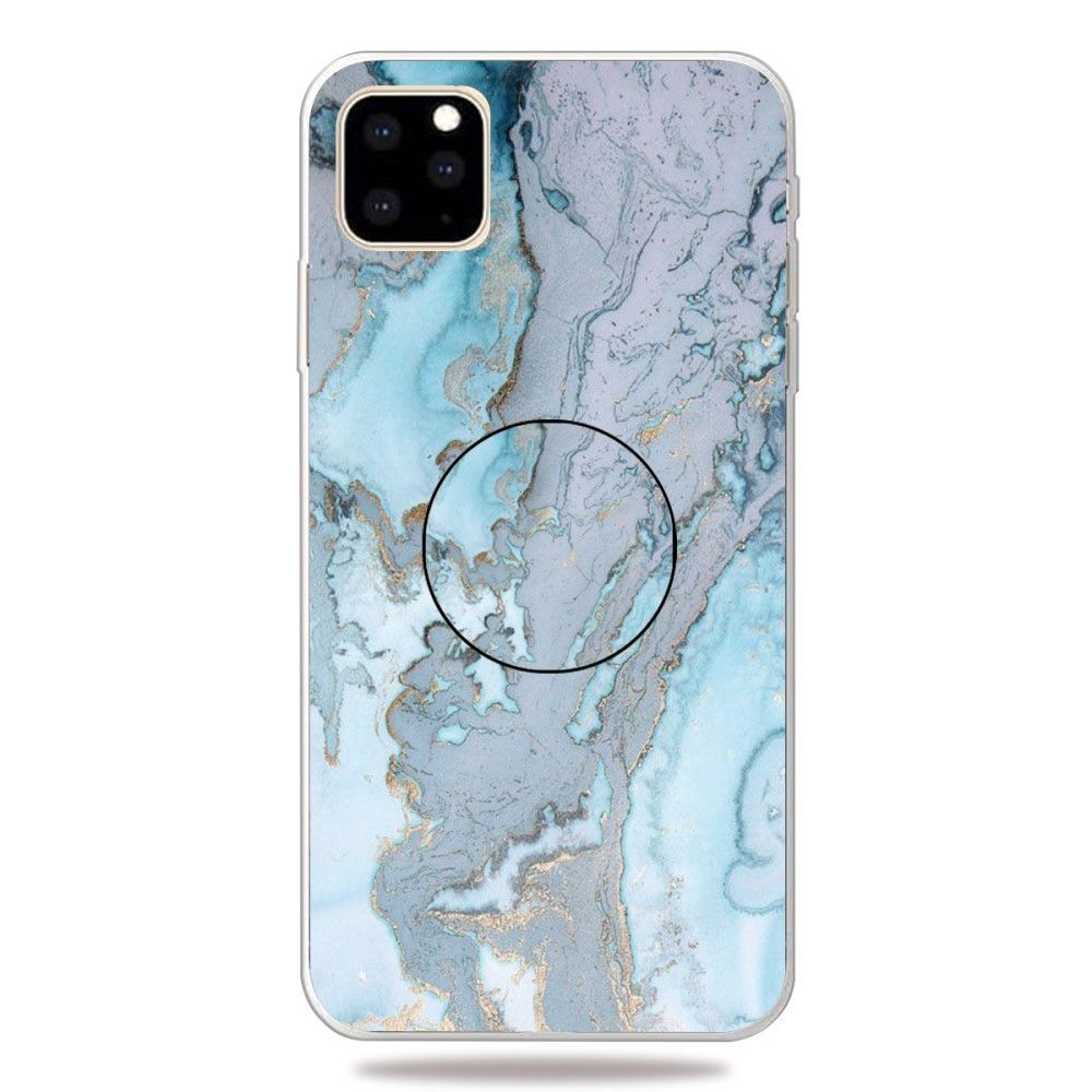 marque generique - Coque en TPU motif de marbre souple cyan pour votre Apple iPhone XS (2019) 5.8 pouces - Coque, étui smartphone