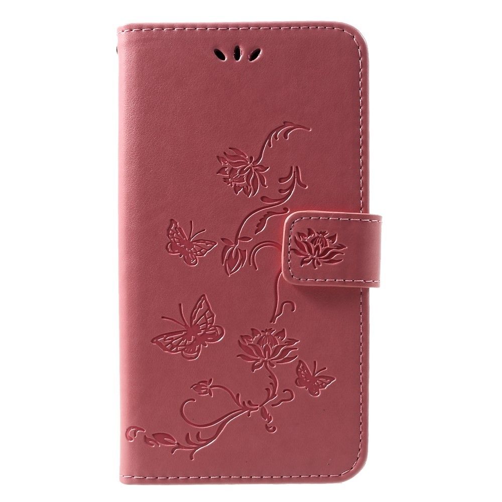marque generique - Etui en PU fleurs papillon avec support rose pour votre Huawei Honor 10 Lite - Autres accessoires smartphone