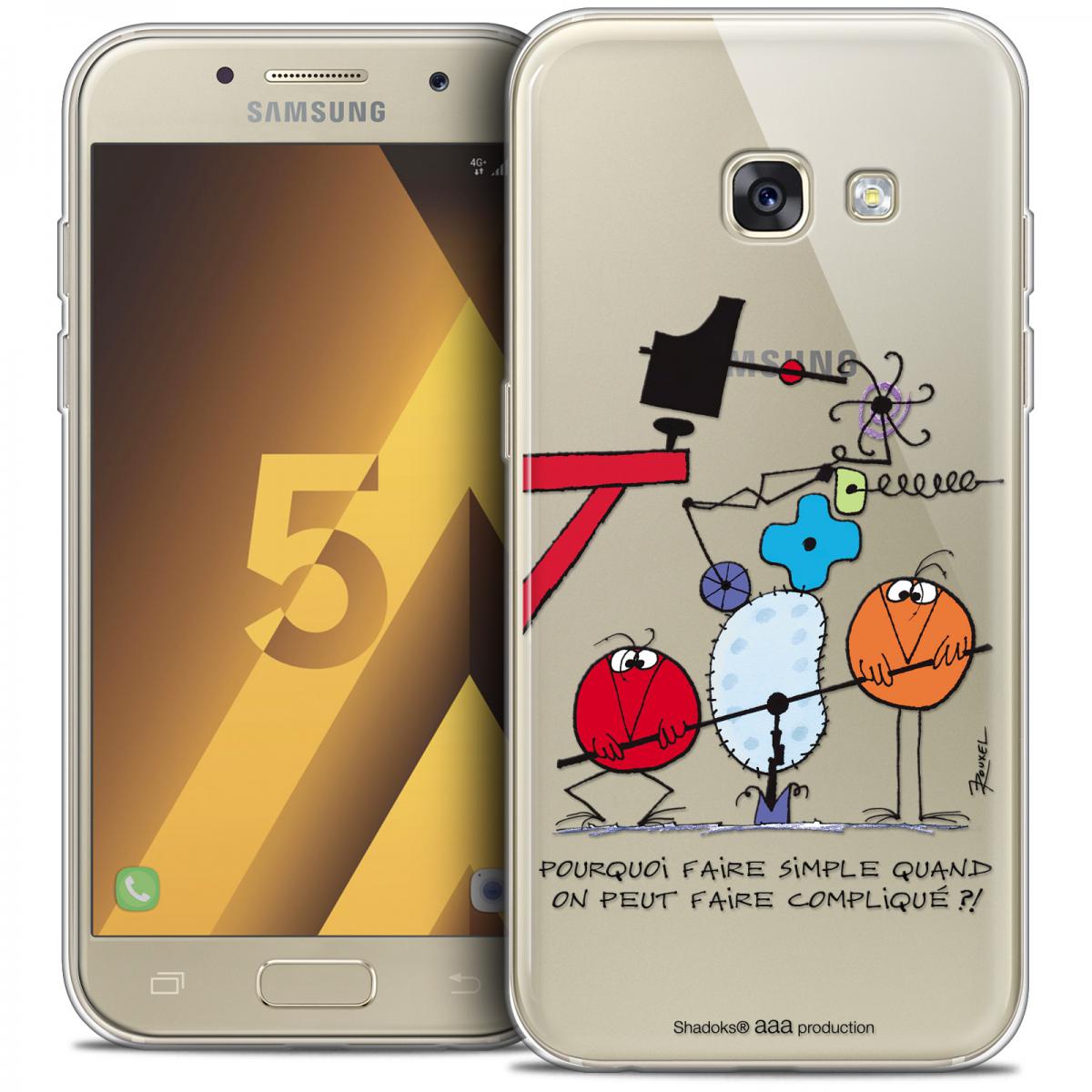 Caseink - Coque Housse Etui Samsung Galaxy A5 2017 (A520) [Crystal HD Collection Les Shadoks ? Design Pourquoi faire Simple - Rigide - Ultra Fin - Imprimé en France] - Coque, étui smartphone