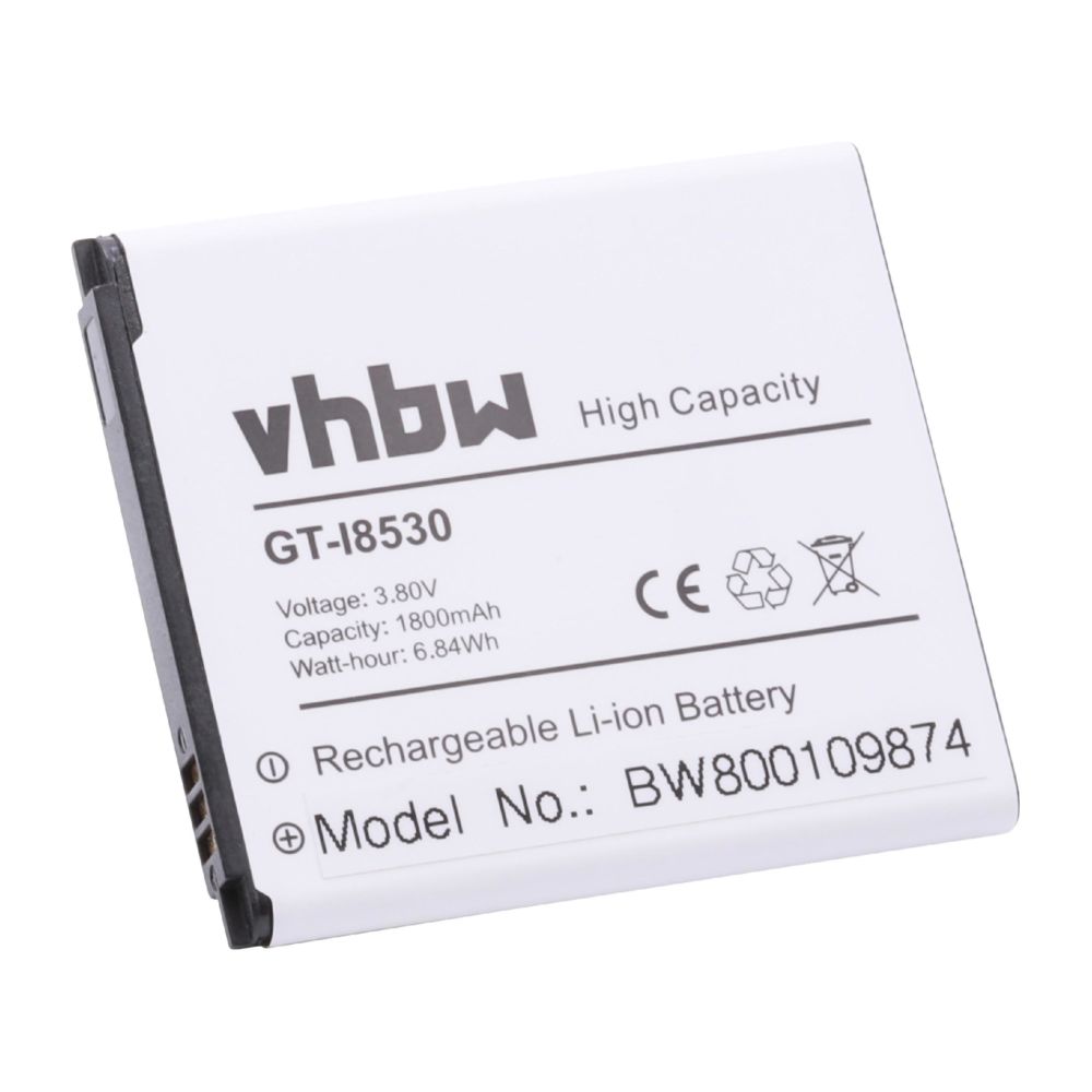 Vhbw - vhbw batterie compatible avec Samsung Galaxy Win Duos smartphone (1800mAh, 3,7V, Li-Ion) - Batterie téléphone