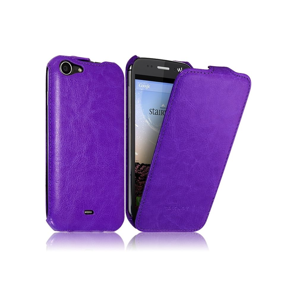 Karylax - Housse Etui Rigide à Clapet pour Wiko Stairway Couleur Violet + Film de Protection - Autres accessoires smartphone
