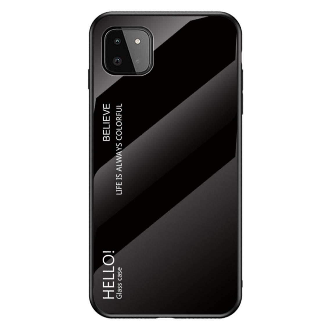 Other - Coque en TPU Conception de dégradé de couleur anti-rayures noir pour votre Samsung Galaxy A22 5G (EU Version) - Coque, étui smartphone