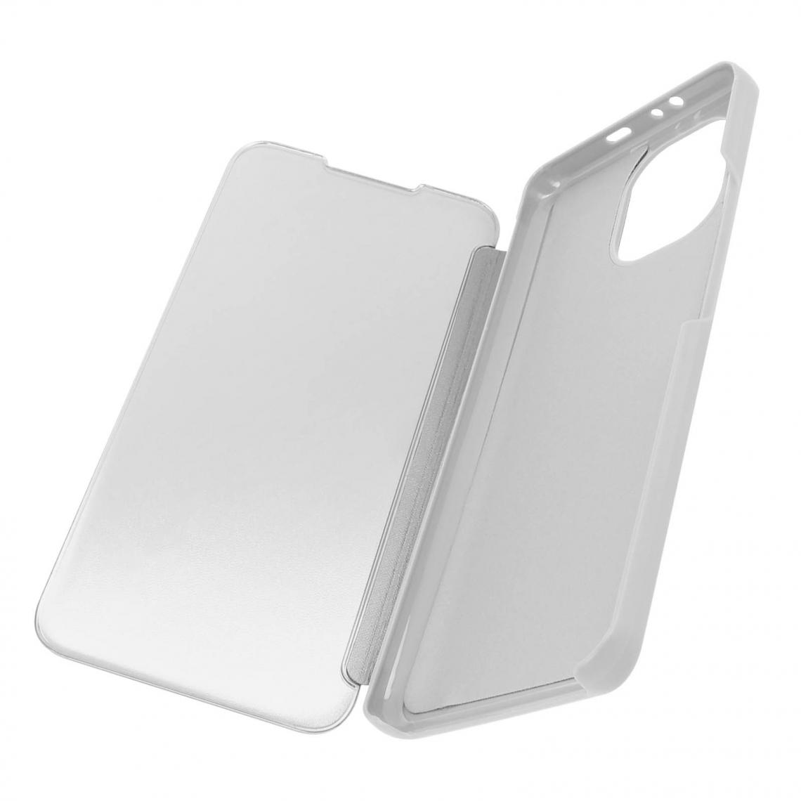 Avizar - Housse Xiaomi Mi 11 5G Clapet translucide Design Miroir Support Vidéo Argent - Coque, étui smartphone