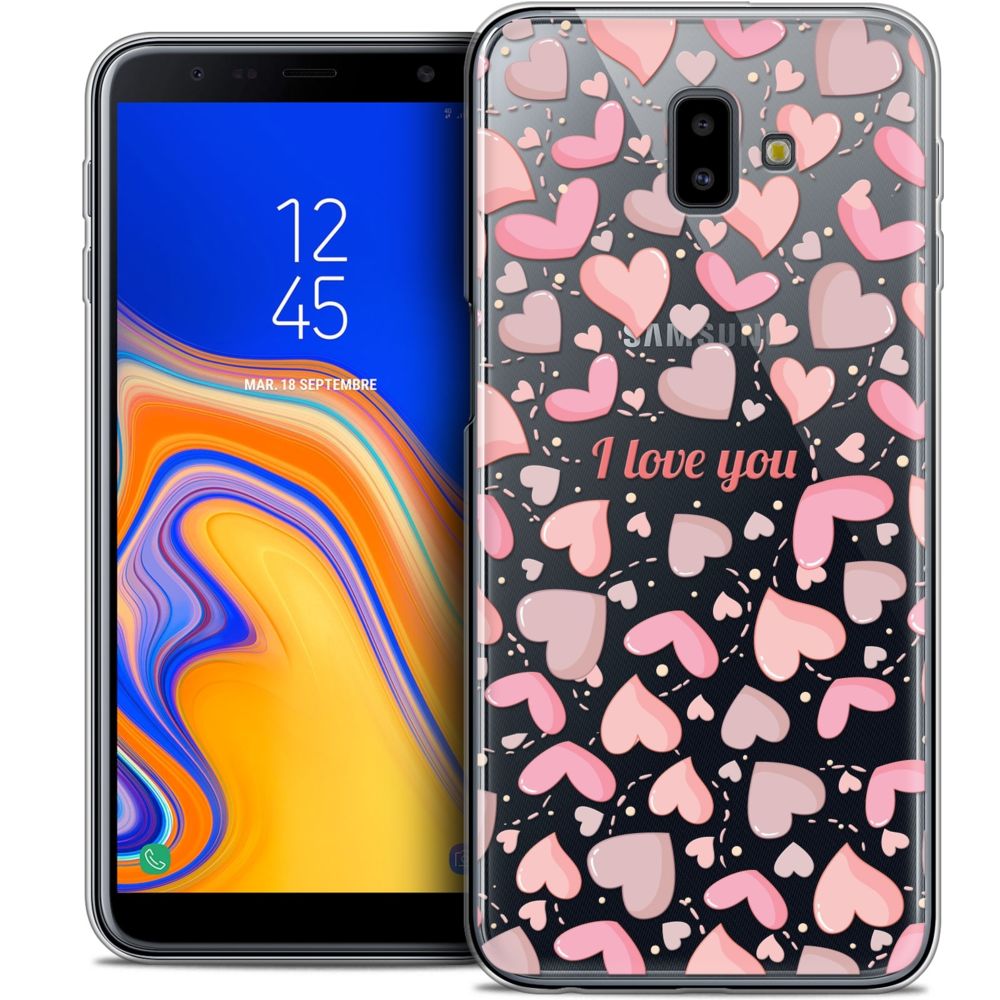 Caseink - Coque Housse Etui Pour Samsung Galaxy J6 Plus J6+ (6.4 ) [Crystal Gel HD Collection Love Saint Valentin Design I Love You - Souple - Ultra Fin - Imprimé en France] - Coque, étui smartphone