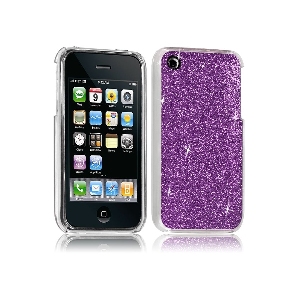 Karylax - Housse Etui Coque Rigide pour Apple iPhone 3G/3GS Style Paillette Couleur Violet - Autres accessoires smartphone