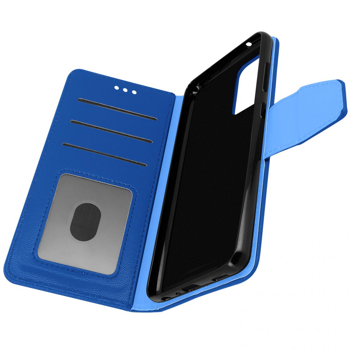 Avizar - Housse Samsung Galaxy A52 et A52 G Étui Folio Portefeuille Fonction Support bleu - Coque, étui smartphone