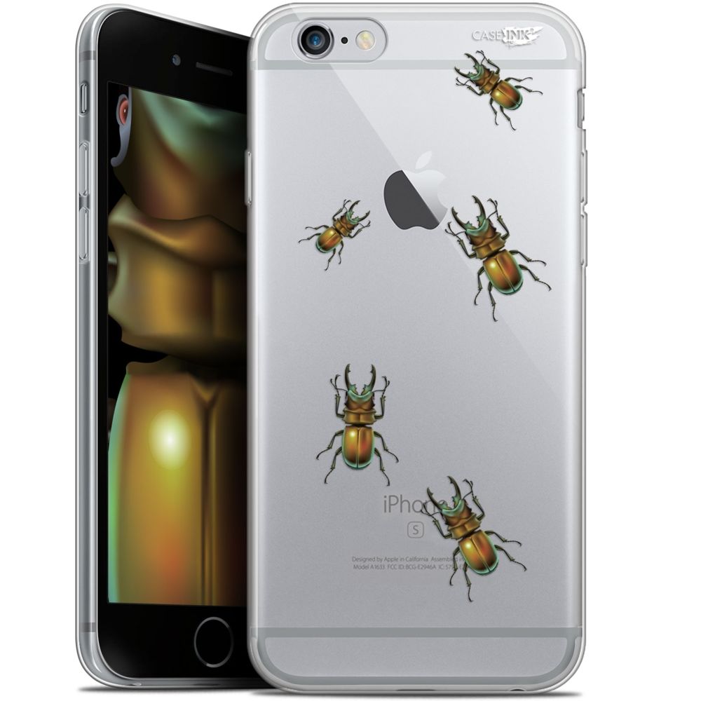 Caseink - Coque arrière Apple iPhone 6 Plus/ iPhone 6s Plus (5.5 ) Gel HD [ Nouvelle Collection - Souple - Antichoc - Imprimé en France] Petits Scarabés - Coque, étui smartphone