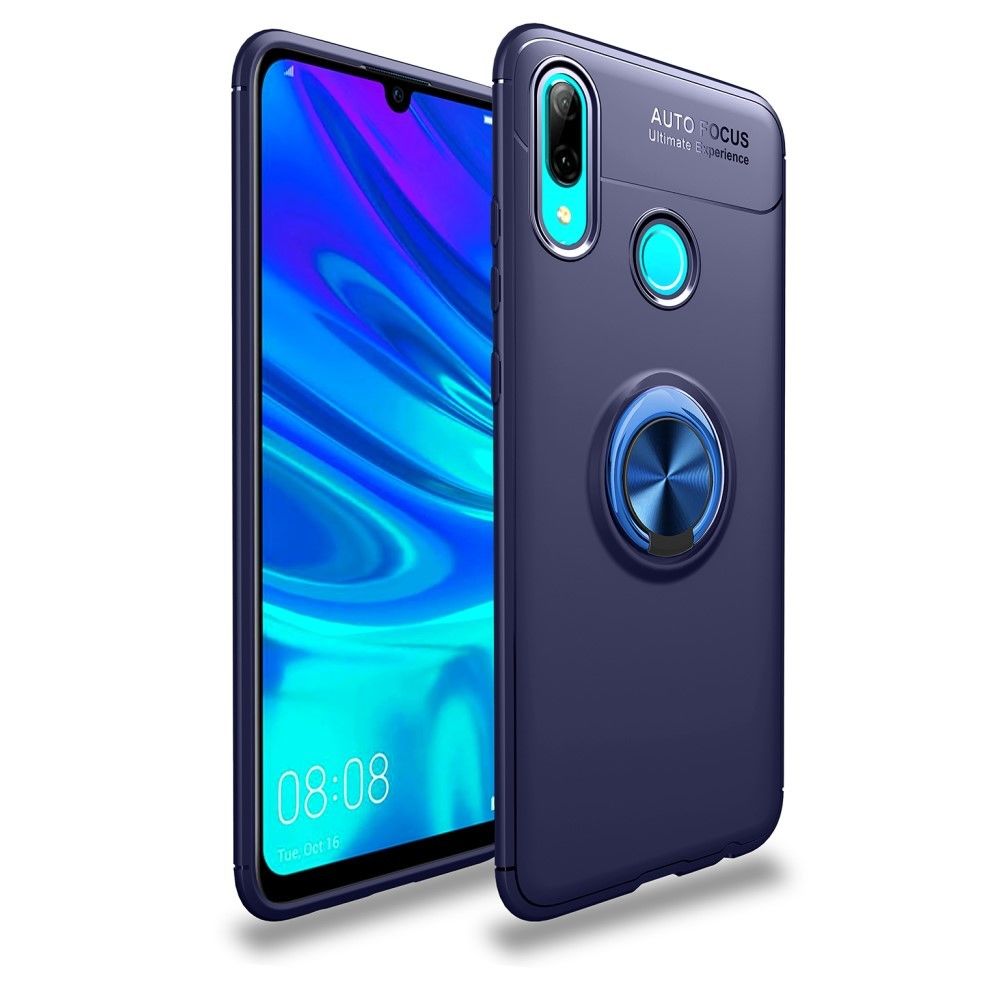 marque generique - Coque en TPU avec béquille pour anneau au doigt bleu pour votre Huawei Honor 10 Lite/P Smart (2019) - Autres accessoires smartphone