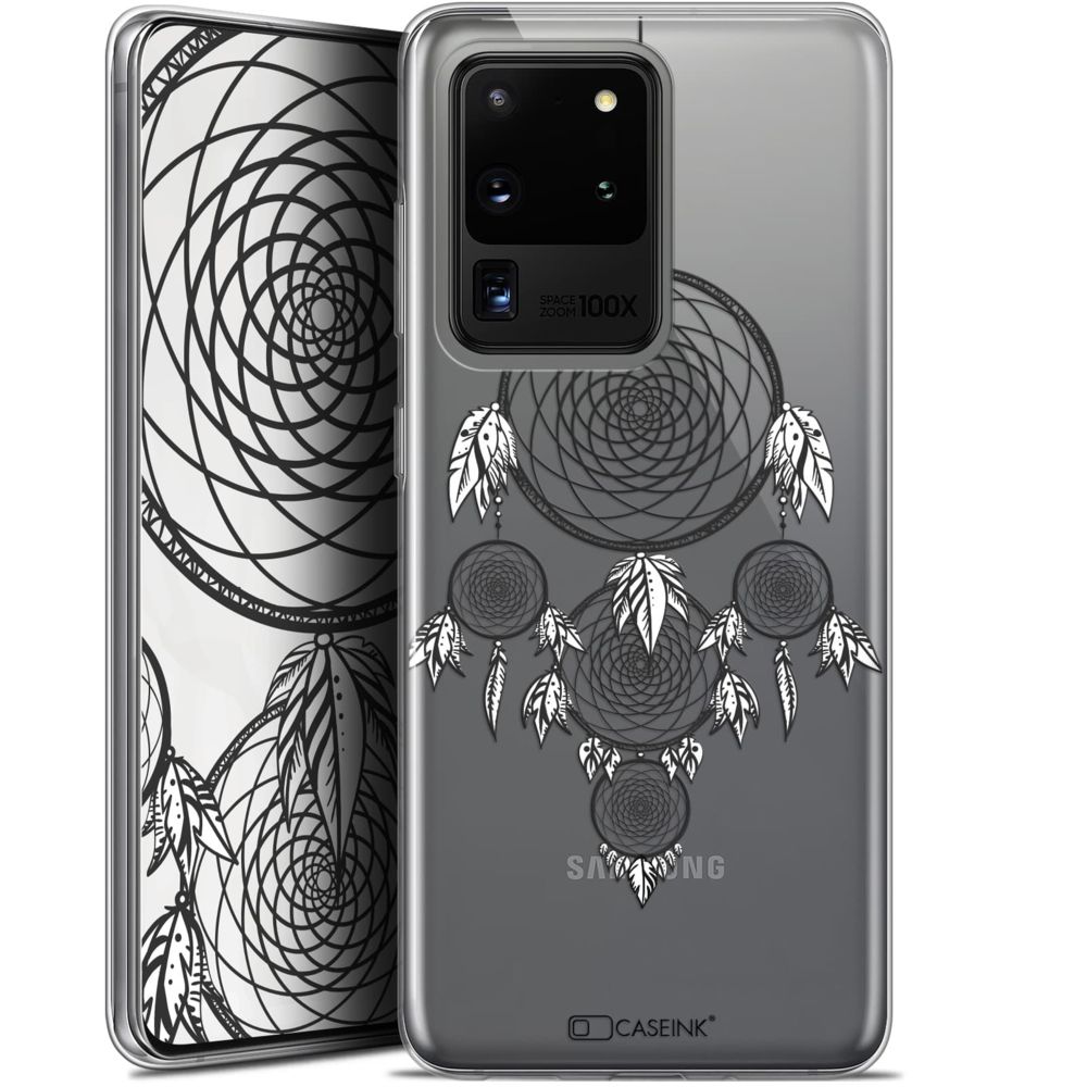 Caseink - Coque Pour Samsung Galaxy S20 Ultra (6.9 ) [Gel HD Collection Dreamy Design Attrape Rêves NB - Souple - Ultra Fin - Imprimé en France] - Coque, étui smartphone