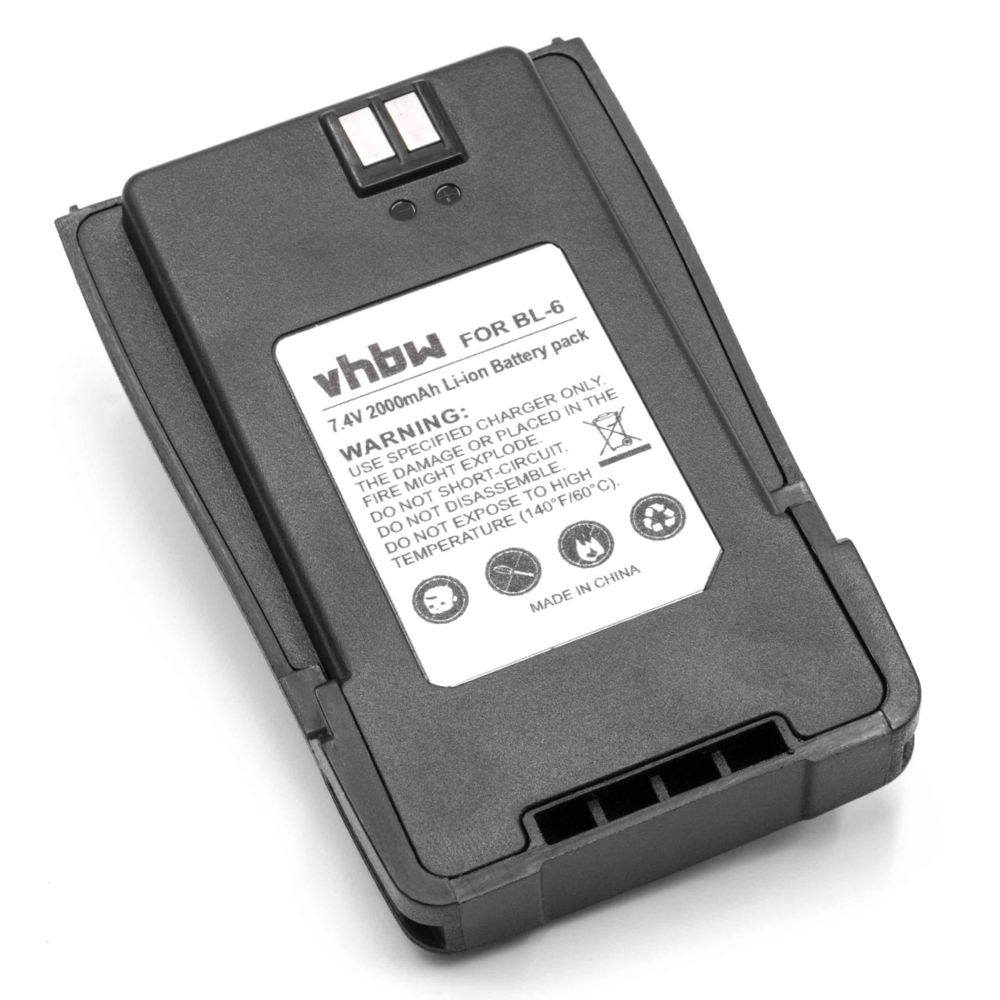 Vhbw - vhbw Li-Ion batterie 2000mAh (7.4V) pour téléphone portable mobil smartphone Baofeng UV-6, UV-6R - Autres accessoires smartphone