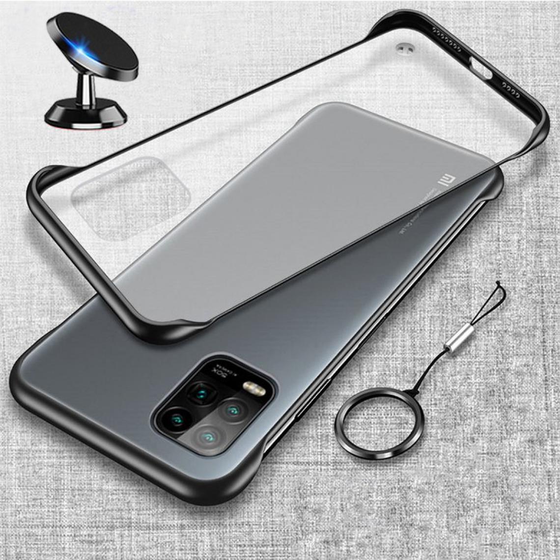 Phonecare - Kit Support Magnétique de Voiture + Coque Invisible Bumper - Xiaomi Mi 10 Lite 5G - Coque, étui smartphone