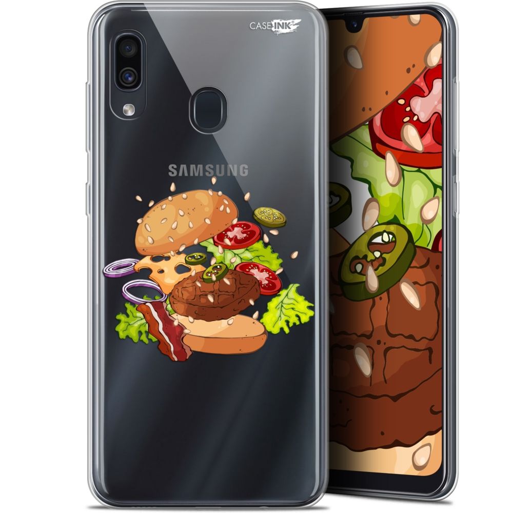 Caseink - Coque arrière Samsung Galaxy A30 (6.4 ) Gel HD [ Nouvelle Collection - Souple - Antichoc - Imprimé en France] Splash Burger - Coque, étui smartphone