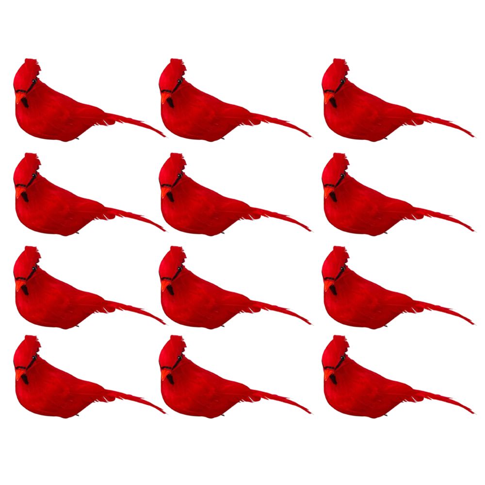 marque generique - 12pcs Mini Oiseaux De Mousse Artificiels Pour La Maison Wryneck De Jardin D'artisanat - Petite déco d'exterieur