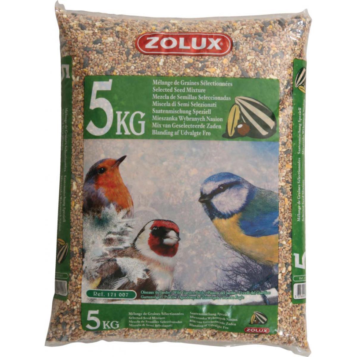 Zolux - Mélange de graines pour oiseaux du jardin 5kg - Alimentation pour oiseaux du ciel