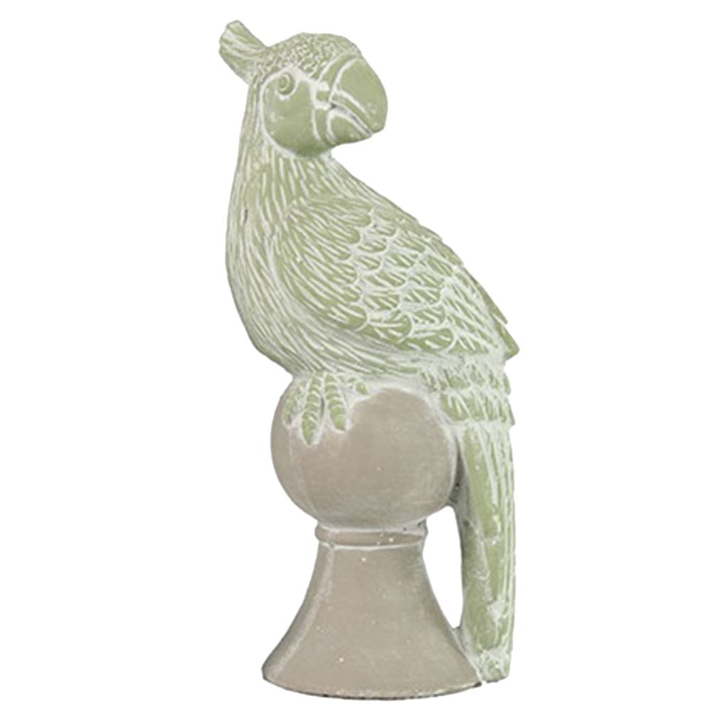 Decoart - Statuette Perroquet - poterie 23 cm - Petite déco d'exterieur
