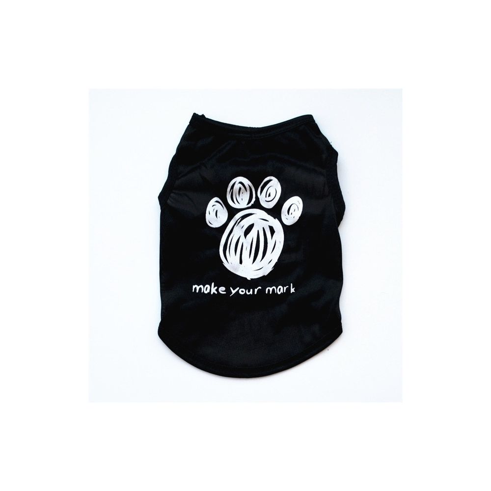 Wewoo - 2 PCS Sports Vêtements de chien T-shirt Costume Chiot pour animaux de compagnie Été Gilet de chattaille M Empreinte noire - Vêtement pour chien