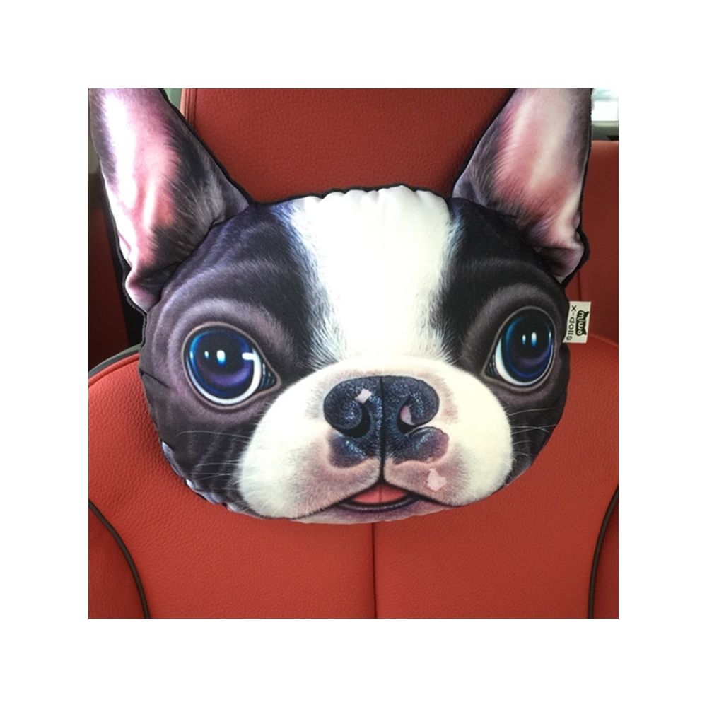 Wewoo - Drôle 3D Impression Motif Peluche Voiture Cou Oreiller Tête Accessoires de Décoration - Equipement de transport pour chien