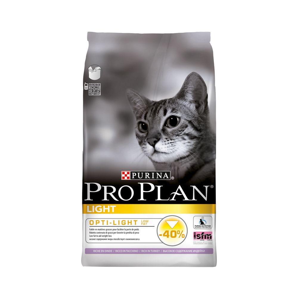 Proplan - PRO PLAN Light Croquettes - Riche en dinde - Pour chat adulte - 3 kg - Croquettes pour chat