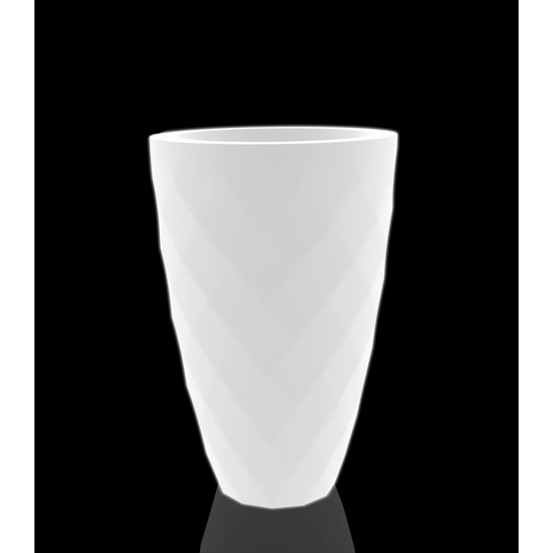 Vondom - Pot de fleurs VASES - grand modèle - LED de couleur - blanc glace (transparent) - Ø 65 x 100 cm - Poterie, bac à fleurs