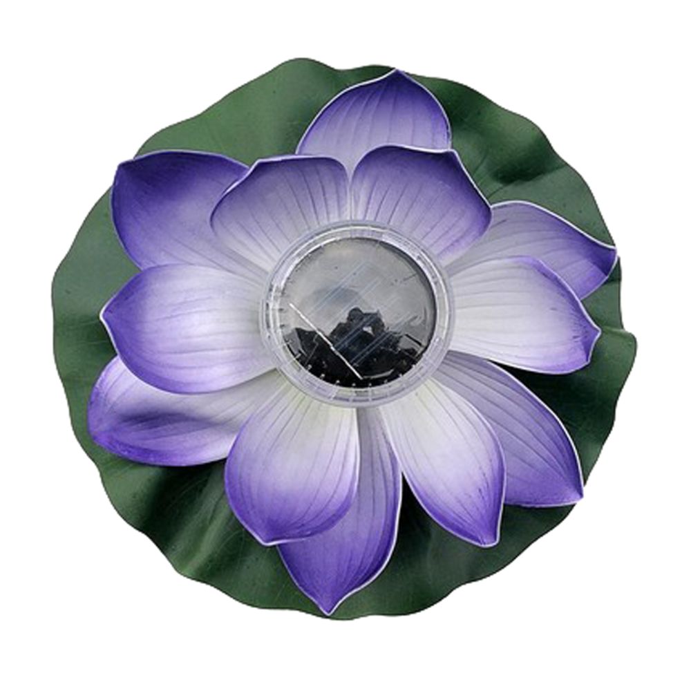 marque generique - Lampe de lanterne de fleur de lumière solaire de flottement de Lotus de puissance solaire LED Purple Petals - Eclairage solaire