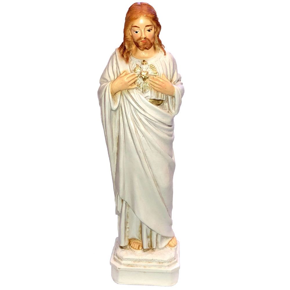 Phoenix - Statuette Jésus Christ Sacré coeur beige - Petite déco d'exterieur