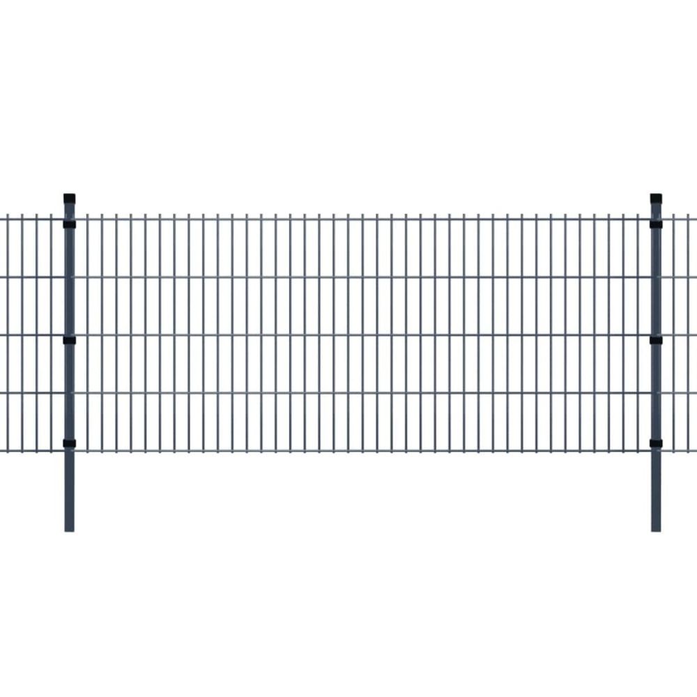 Vidaxl - vidaXL Panneaux et poteaux de clôture 2D pour jardin 2008x1030 mm 6 m - Panneaux et treillis