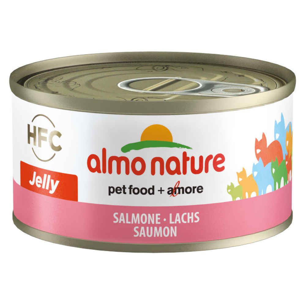 Almo Nature - Pâtée en Boîte HFC Jelly Saumon pour Chat - Almo Nature - 70g - Alimentation humide pour chat