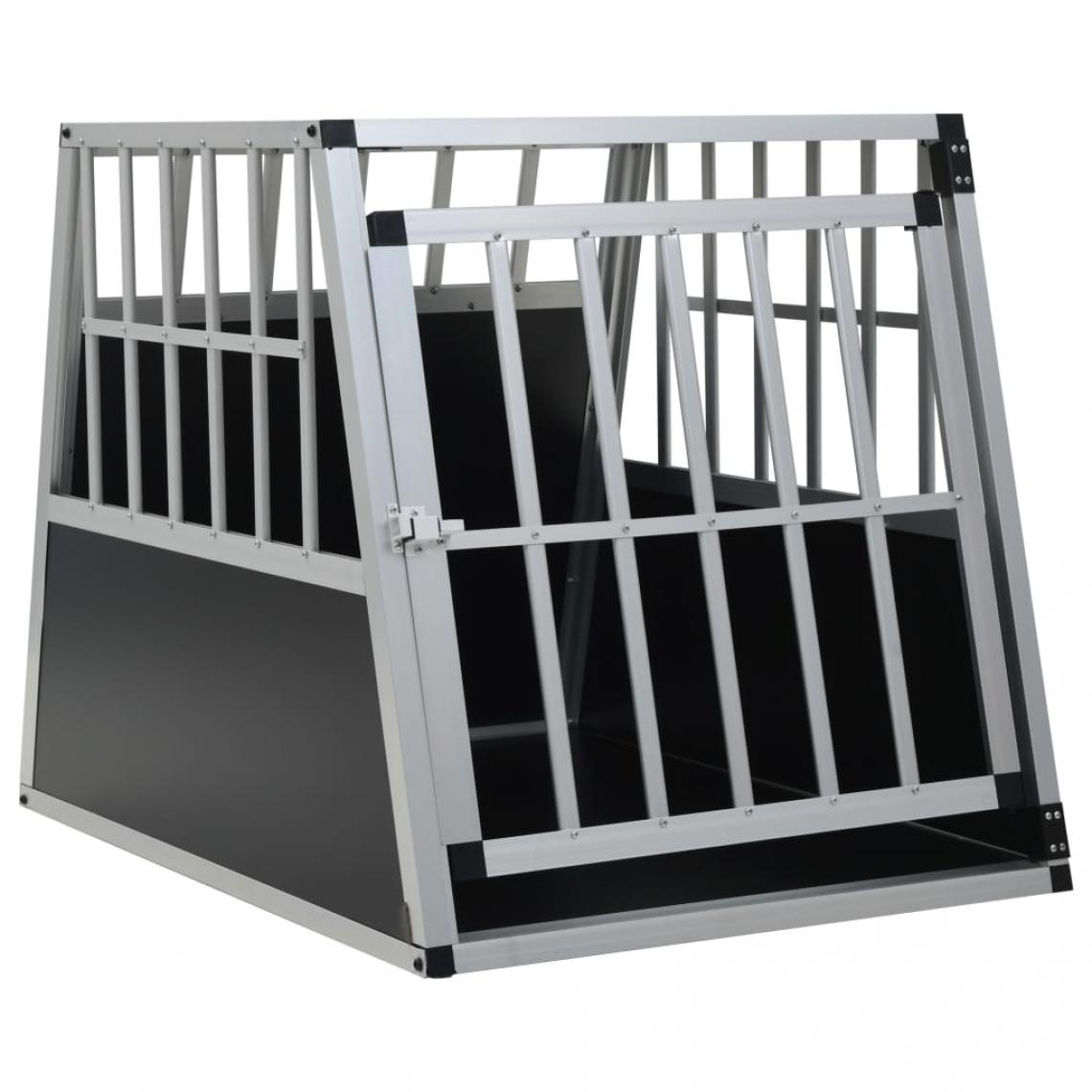Helloshop26 - Cage pour chien avec une porte 65 x 91 x 69,5 cm noir 02_0000062 - Equipement de transport pour chat