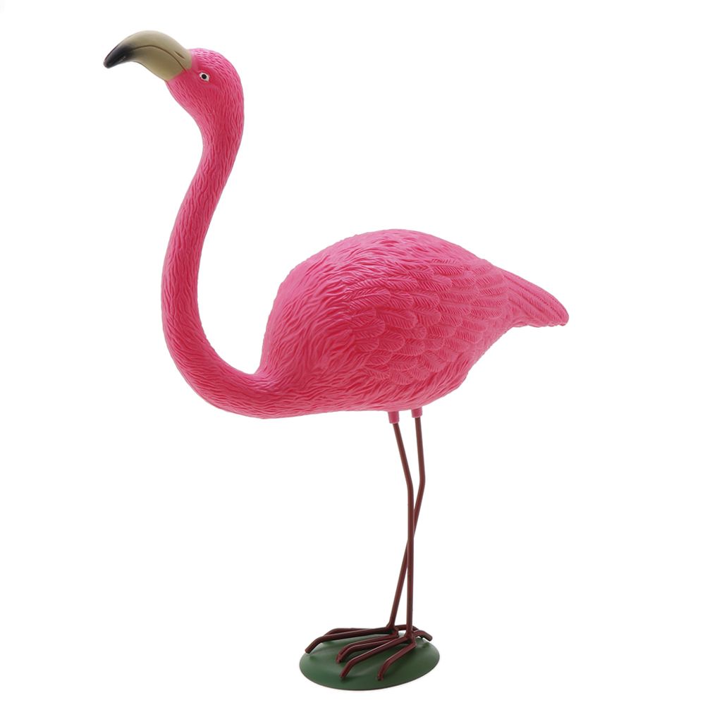 marque generique - Décor de pelouse de jardin en plastique Flamingo Yard en plastique décoré de rose rouge 37 x 50 cm - Petite déco d'exterieur