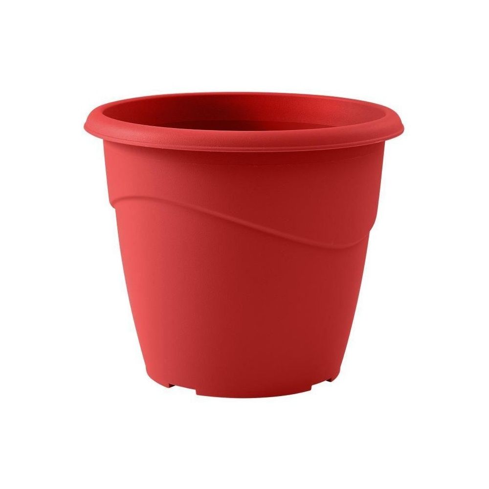 Eda - EDA Pot rond non percé Marina Ø30cm - Contenance 10L - Rouge rubis - Poterie, bac à fleurs