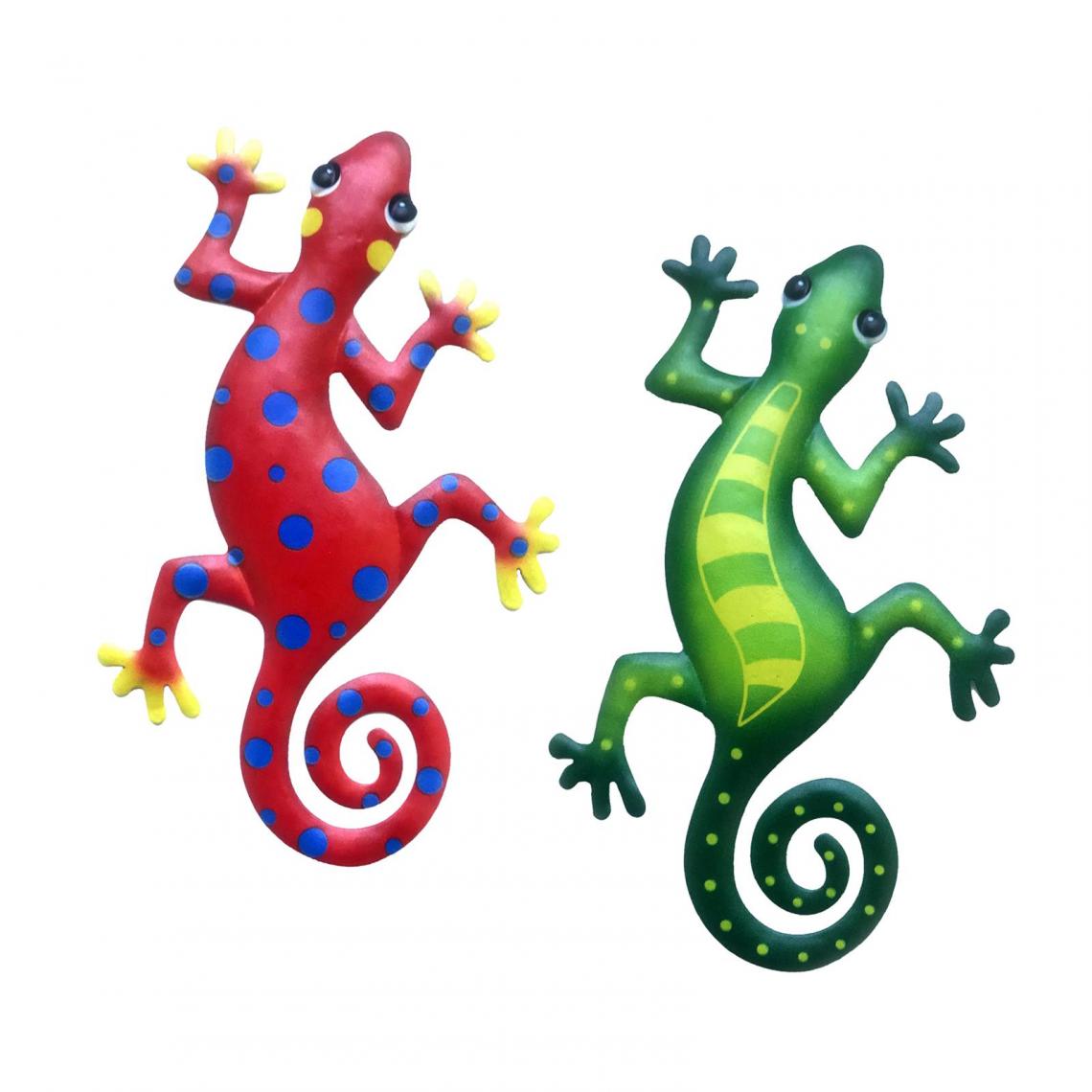 marque generique - Gecko Ornements Jardin Cour de Mur En Métal Art - Panneaux et treillis