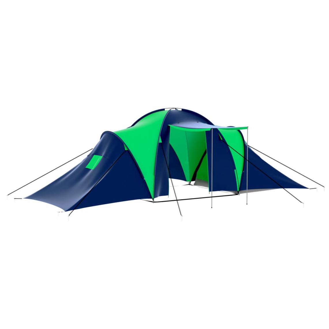 Icaverne - sublime Camping et randonnée serie Vatican Tente de camping 9 personnes Bleu et Vert - Pergolas et Tonnelles