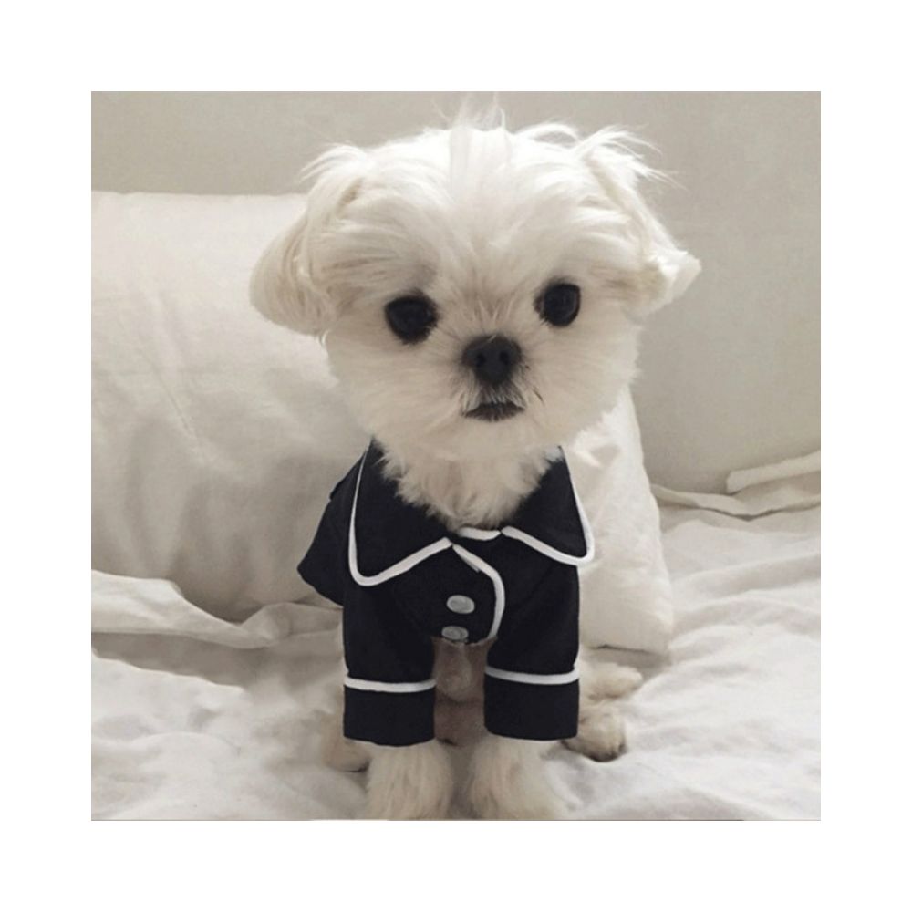 Wewoo - Vêtements pour chien pyjama animal de compagnie Simulation en soietaille M noir - Vêtement pour chien